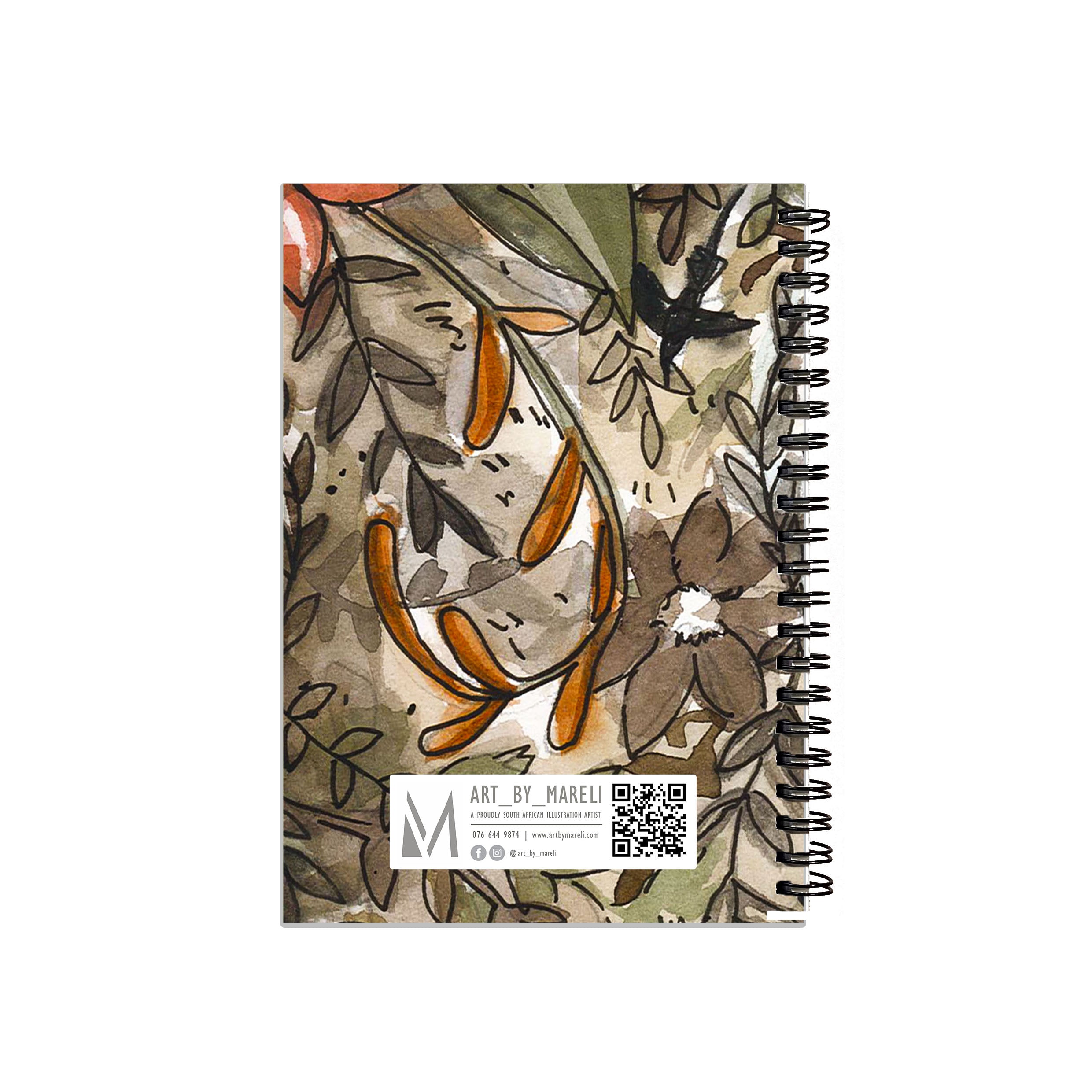 Floral donkey notebook