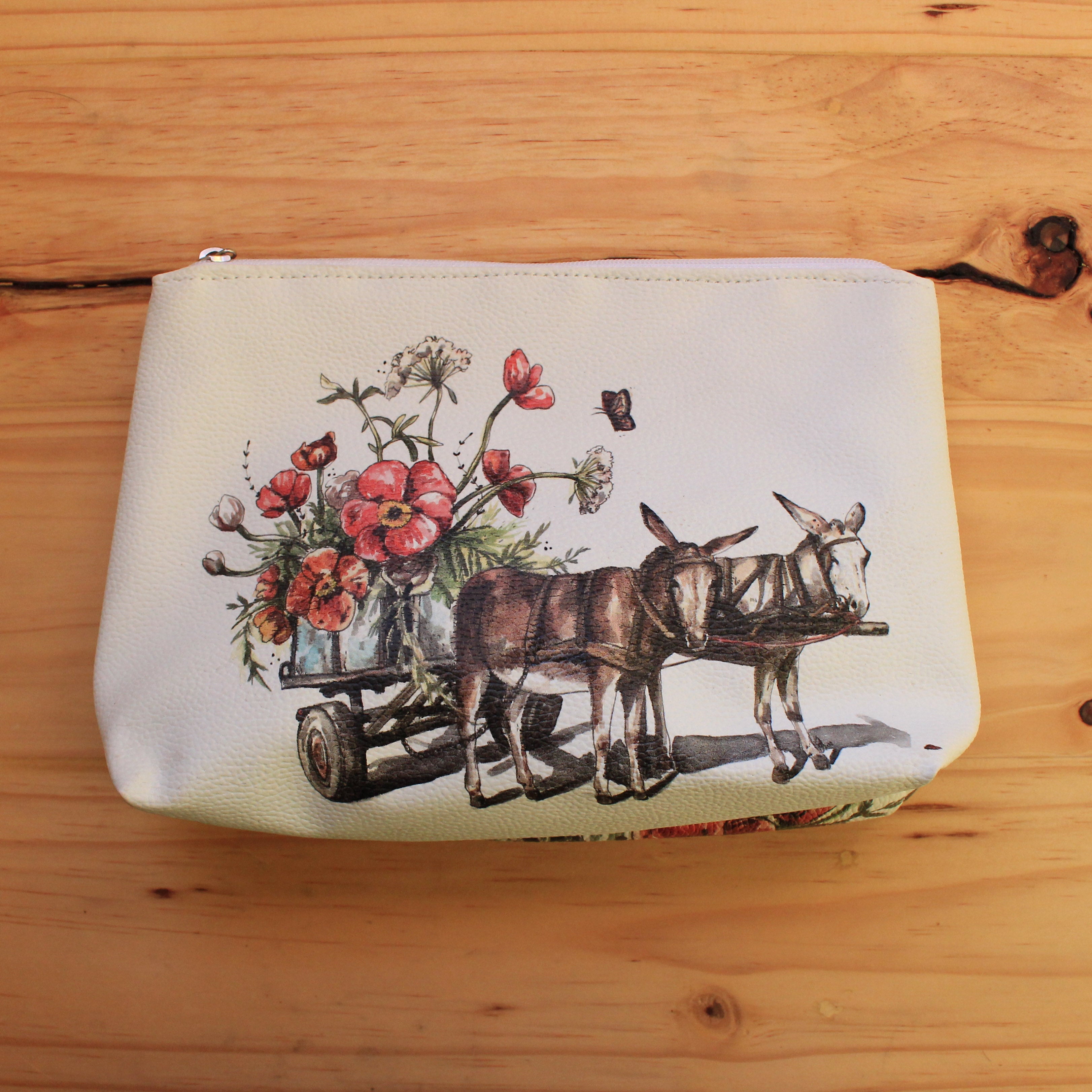 Donkey cart cosmetic bag