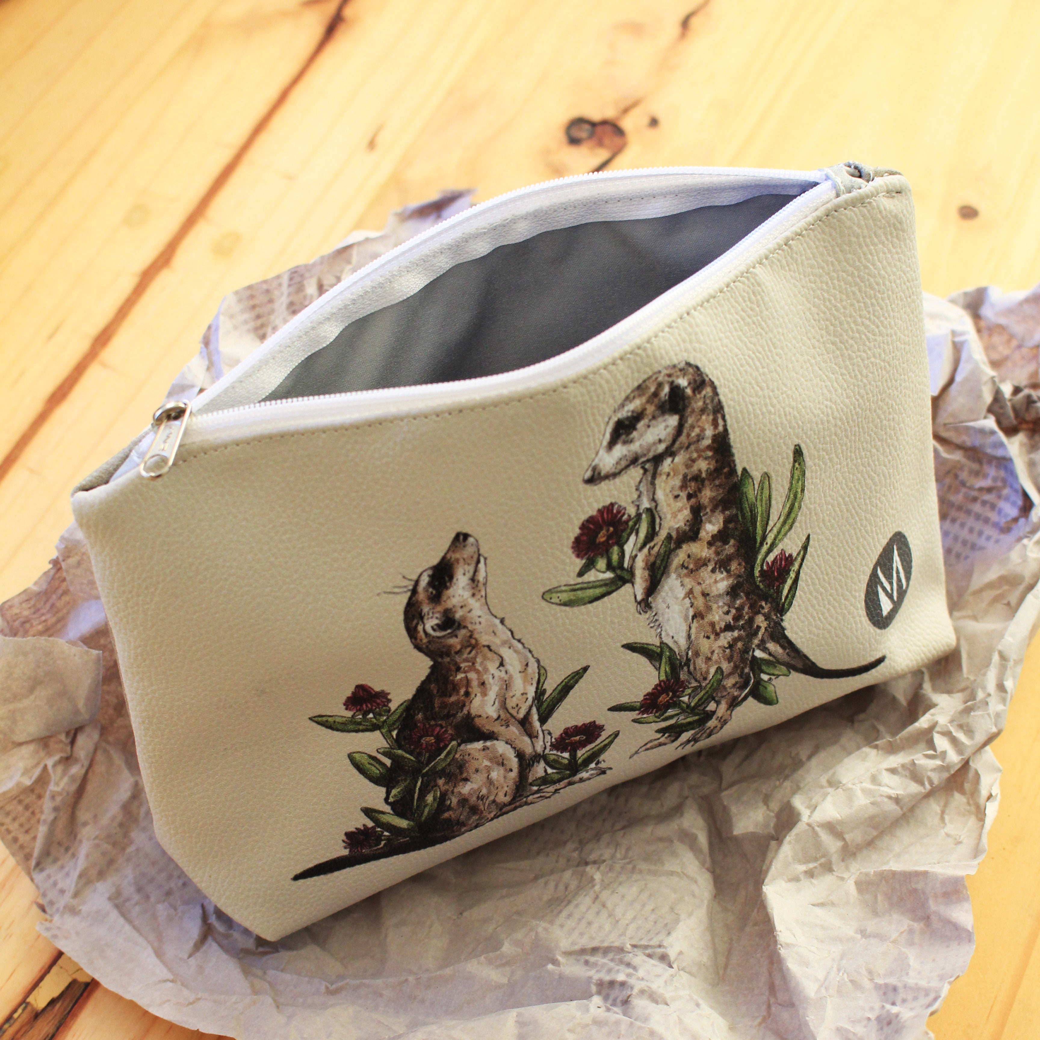 Meerkat cosmetic bag