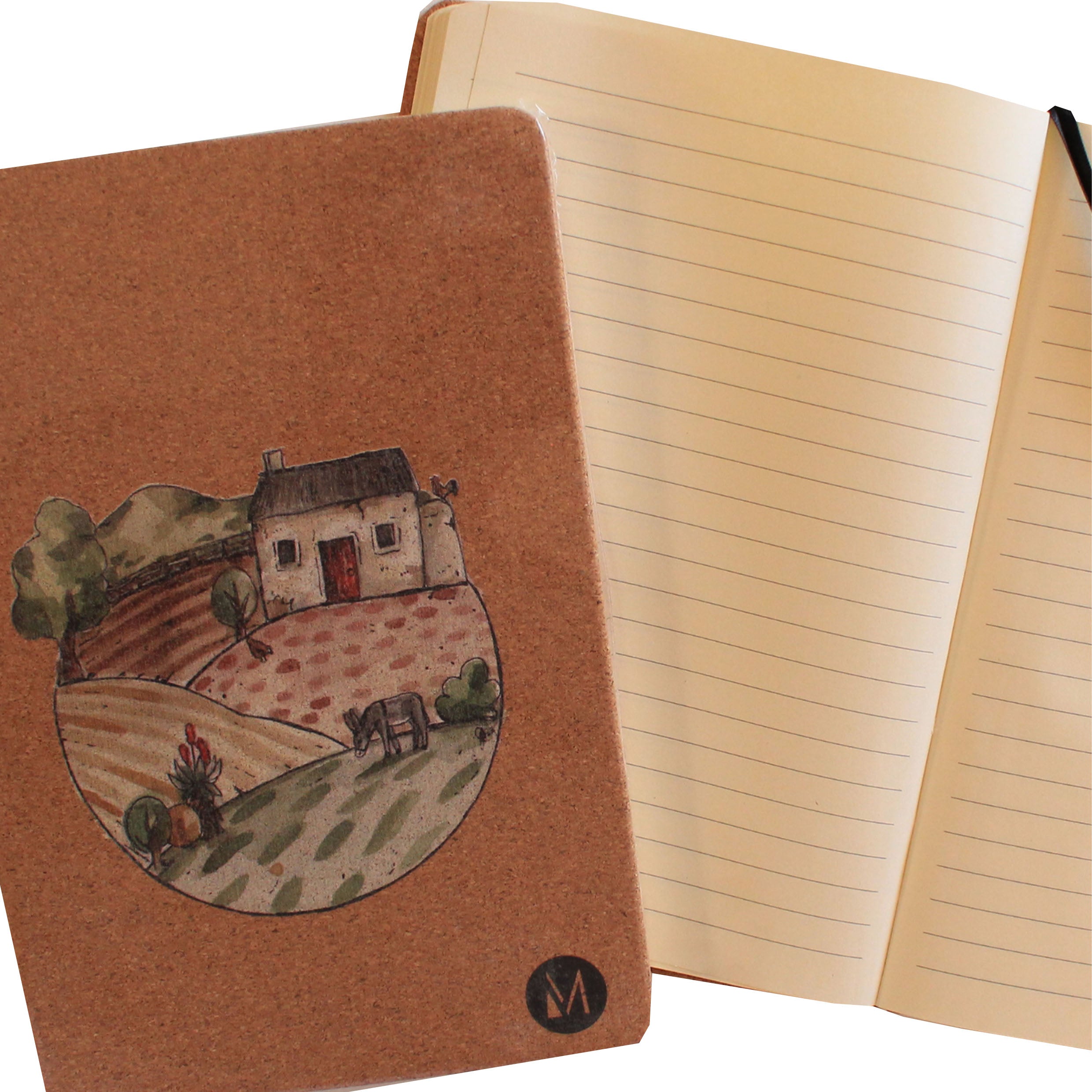 Farm cork notebook A5