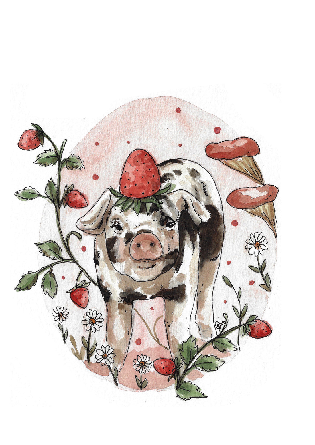 Strawberry piglet A4