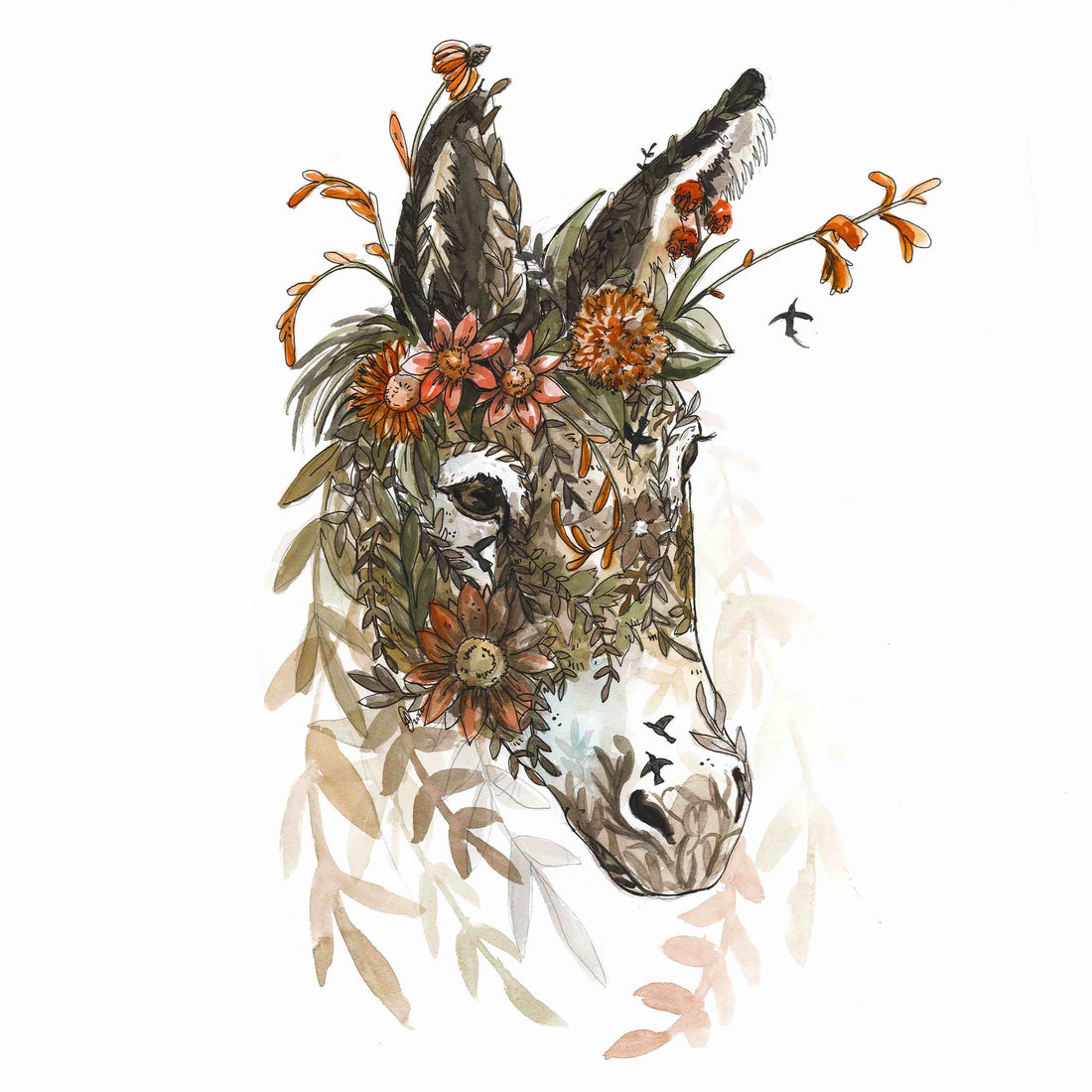 Floral donkey