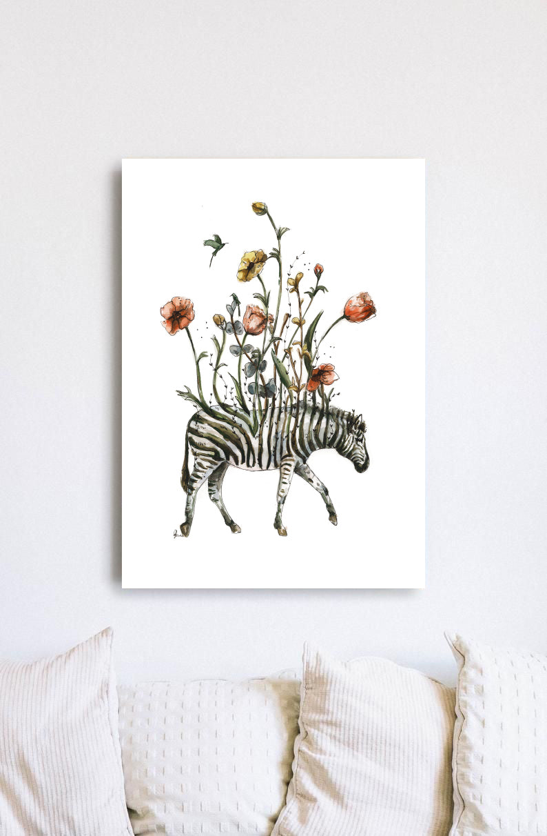 Blooming zebra